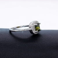 Uloveido bijeli pozlaćeni kvadratni prstenovi za vjenčani prstenovi za žene kubični cirkonijski kameni angažman nakit Y3100