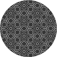 Ahgly Company u zatvorenom okruglom uzorak u ponoćne rupe sive prostirke, 8 'krug