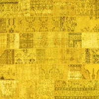 Ahgly Company u zatvorenom pravokutniku Patchwork Yellow Transicijske prostirke, 7 '10'