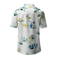 Bluze SKSLOEEG za žene s kratkim rukavima na majicama za žene na vrhu Ljeto Retro cvjetni ispis za žene