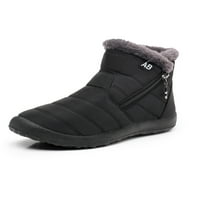 Ženske udobne zimske tople cipele Side zip snijeg čizme hladno vrijeme casual crna 5