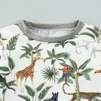 Canrulo novorođenčad novorođenčad Dječak Djevojka odjeća šumska životinjska tiska dugih rukava pulover