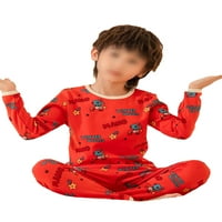 Cindysus Toddler Dvije odjeće Božićna večerska dječja labava odjeća za spavanje Top i hlače Xmas crtani
