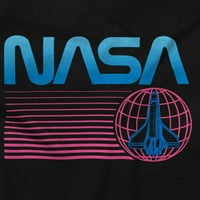 Vaporwave Nasa Worm Logo Shuttle Muške grafičke majice Tees Brisco Brends S