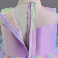 Aaiaymet Toddler Djevojka DRESS DIREKSKI CLOW CLOWER ruffle rukave A-line Swing Wedding Party Maxi haljina