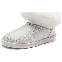 Daeful Girls Glitter čizme za snijeg plišane obloge tople zimske neklizajuće cipele za mališane malim