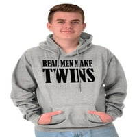 Smiješan novi otac pravi muškarci prave blizanke dukserice s kapuljačom MUŠKE BRISKO BRANDS 4x