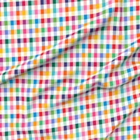 pamučna tkanina FAT četvrtina - Gingham Provjerite Rainbow Plaider Moderna šarena ljetna po mjeri ispisana tkanina od kašičice