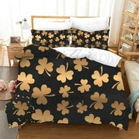 Dnevni krevet St. Patrick posteljina posteljina king size irska djetelina Zelena 3-komadna modna prekrivač