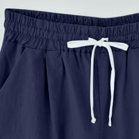 Aaimomet joga kratke hlače za žene ženske plus veličine francuski Terry Bermuda kratke hlače sa džepovima,