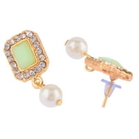 Ogrlica od perle FAU Pearl Choker ogrlica minđuše kristalno nakit Set multi slojeviti metvica zelene