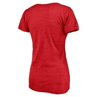 Ženska fanatika marke Heatherd Crvena USA Plivanje jezgrenog harda TRI-Blend V-izrez majica