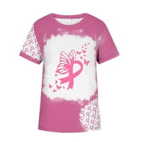Trendvibe majice od raka dojke za žene Leptir mamine majice Fight Withsy majice nadam se da mir ljubav