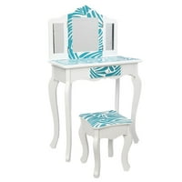 Winado Kids Vanity stol, princeza drveni toaletni stol i stolica Vanity Set, Little Girls Pretvara se