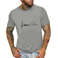Muška ljetna moda casual okrugli vrat majica majica majica s kratkim rukavima