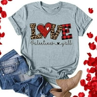 Hanas vrhovi ženski dan zaljubljenih modnih kratkih majica, majice s kratkim rukavima, Love Ispisano