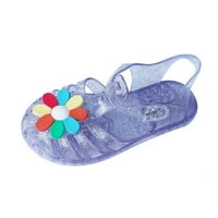 Odeerbi Toddler Girls Jelly Sandale Udobne ljetne sandale Baby Slatko izdubljena neklizajuća cipela Mekana potplata plaža Roman Sandale Purple