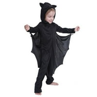 MA & Baby Kids Halloween Bat kostim patentni patentni patentni kombinenti i rukavice za Cosplay Party