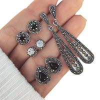 Heiheiup legura oblik 1set boja vintage nakit boemia srebrne naušnice Stud prstena minđuše moda