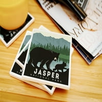 Nacionalni park Jasper, Kanada, crni medvjed i mladunče