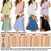 Capreze Women V izrez kratke mini haljine labave solidne boje Ljeto sandress za odmor za majicu