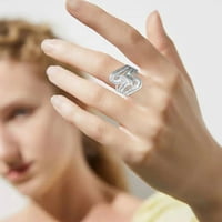 BAOCC dodaci Par Princess Cut Diamond set prstena modnih ženskih angažovanih vjenčanih nakita prstenovi