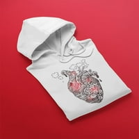 Mehaničko skiciranje srca Hoodie Muškarci -Mage by Shutterstock, muško X-Veliki