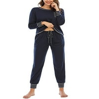 Ženske dame Mekane pidžame Set 2-komad PJS pidžama Striped noćna rublja trenerka sa dnevnim boravkom