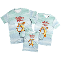 Majica Porodična odijela Winnie The Pooh Ležerne majice Moderan kratki rukav Crew Crt Majica Mama i