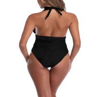 -2xl seksi žene cvjetni print V-izrez kupaći kostimi Halter Tummy Control ženski kupaći odjeća podstavljena