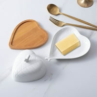 Drvena ladica Kreativna ljubav čisto bijeli maslac boramički maslac s poklopcem, zalihe čišćenja kuhinja
