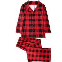 Vrijeme i trube, božićne pidžame za porodičnu opremu, sin kćeri setovi, meka, crvena, nova simpatična