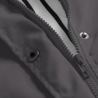 Vanjska jakna od pune vanjske veličine plus vjetrovska kabanica kapuljača kišna vodootporna jakna Ženski kaput sive 5xl
