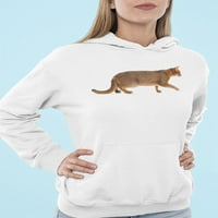 Slatka Abysinian Cat lomljivi kapuljač za žene -Image by Shutterstock, ženska XX-velika