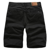 Fabiurt Muški ljetni slobodno vrijeme Vanjske čvrste boje kombinezone hlače Hlače hlače, crna