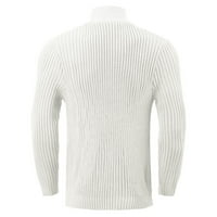Akiihool Winter džemperi za muškarce muške pulover sa čvrstim pletenima, ležerne upletene pletene pulover