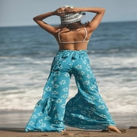 Hlače za ženske ležerne labave pantalone na plaži ravne pantalone