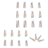 Yolai 3D umjetno ljepilo na noktima, francuski nokti za ukras za nokte umjetnosti PC
