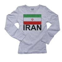 Zastava Iran - specijalna vintage izdanje siva majica dugih rukava