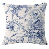 Plavi i bijeli porculan jastuk pokriva kvadratne ukrasne obloge za jastuke bacaju jastuk navlake za