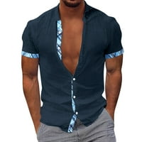 Men Majica Men Button Road košulja Košulja za odmor na plaži za odmor s kratkim rukavima Kardigan majica