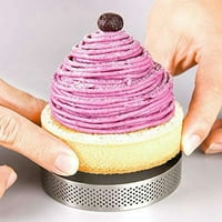 Prstenovi od nehrđajućeg čelika u, perforirani prsten za tortu mousse, kalup za prsten od kolača, okrugli