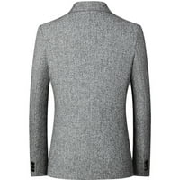 Božićni ponude Aoochasliy muški kaputi Outerwear Ležerne prilike jednokraine trendi odijelo Business