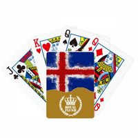 Islandska zastava uzorak Royal Flush Poker igra igraći karton