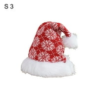 Božićni šešir, santa šešir, Xmas Holiday Hat za odrasle unise Velvet Comfort Božićne šešire Extra zadebljano