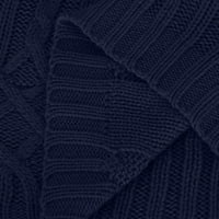 Olyvenn ženska tunika Stakleni džemper s visokim vratom Bluza s dugim rukavima uvijena pletena elegantna čvrsta štanda COLLARUrlleneck zimske vrhove Svečano udobnost Slim Fit casual pulover plava 6