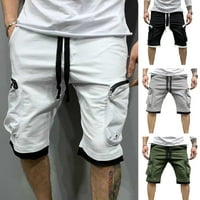 Duixinghas Cargo Shorts Elastični struk višestruki džepovi kratke hlače Zipper DrawString Streetwear Ležeran Dužina koljena Ljetna kratke hlače Muška odjeća