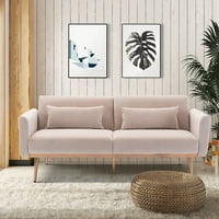 Moderna akcent kauč Loveseat Sofa sa metalnim nogama svijetlo ružičastom