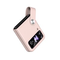 OceanTree Coftofofoff kožna futrola za Samsung Galaxy Z Flip 3 + narukvica narukvica (ružičasta)