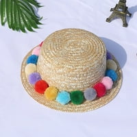 Strungten ljetni roditelj-dijete Žene Dječje Dječje Djevojka Plaža Bow Straw Flat Sun Hat Cap Trucker Hat